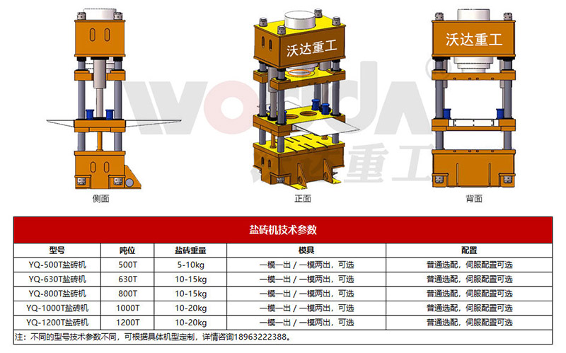 鹽磚機技術參數